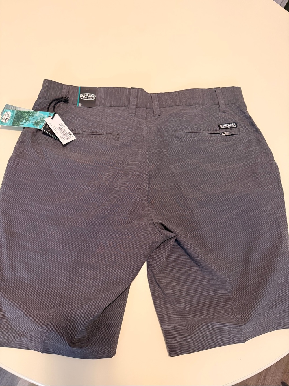Ron Jon Men's Slate Gray Flat Front Performance Shorts